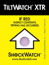 Indicateur de renversement. Tiltwatch. XTR. Shockwatch. Sercalia
