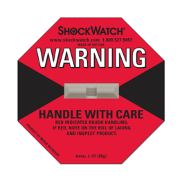 Shockwatch - Indicador de choque. Etiqueta indicadora de impactos. 5 niveles de sensibilidad - Sercalia