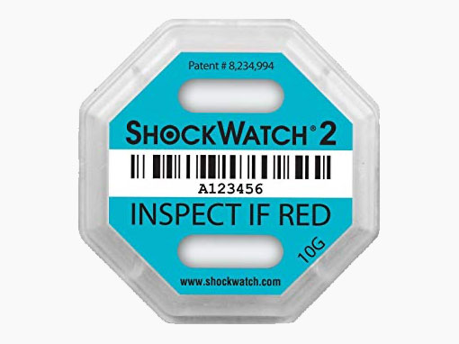 Shockwatch 2. Indicateur d'impact  à usage unique, «go / no-go» - Sercalia