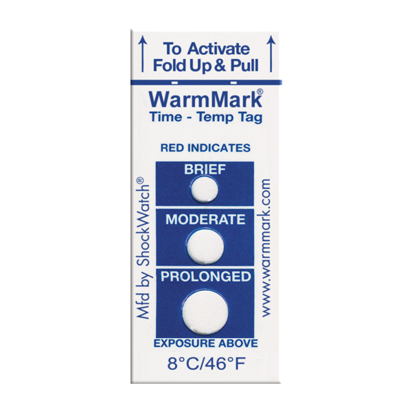 WarmMark. Shockwatch. Monitorice y controle el tiempo de aumentos de temperatura - Sercalia