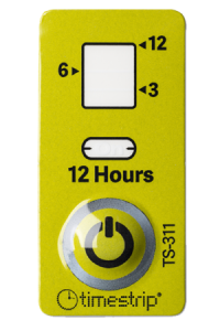 TimesTrip. 12 hours. Indicador de tiempo. Control de tiempo para pruebas diagnósticas, industria Farmacéutica. Sercalia