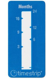 Timestrip. 24 Months. Control de tiempo para servicios de mantenimiento. Uso: Reemplazo de productos y Sistemas de repetición. Indicadores de tiempo - Sercalia