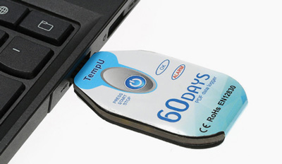 registrador de datos de temperatura PDF USB de un solo uso