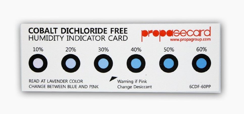 Reversible Humidity Indicator 10-60. Humidity indicator card. Humidity indicators - Sercalia