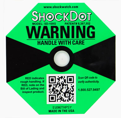 ShockDot. Shock watch indicator. Shock indicators - sercalia