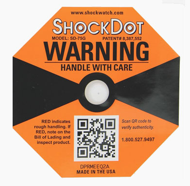 Shock watch indicator. ShockDot. Supplies. Boxes of 100u.Shock indicators. - Sercalia