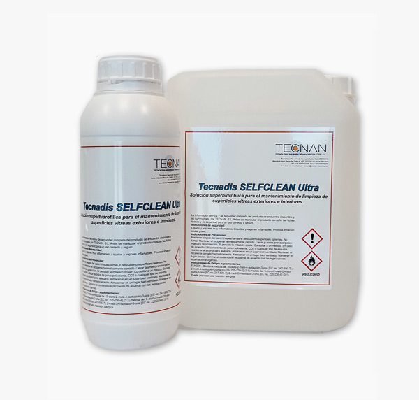 Protection verre. Nanoparticules. Tecnadis Selfclean-Ultra