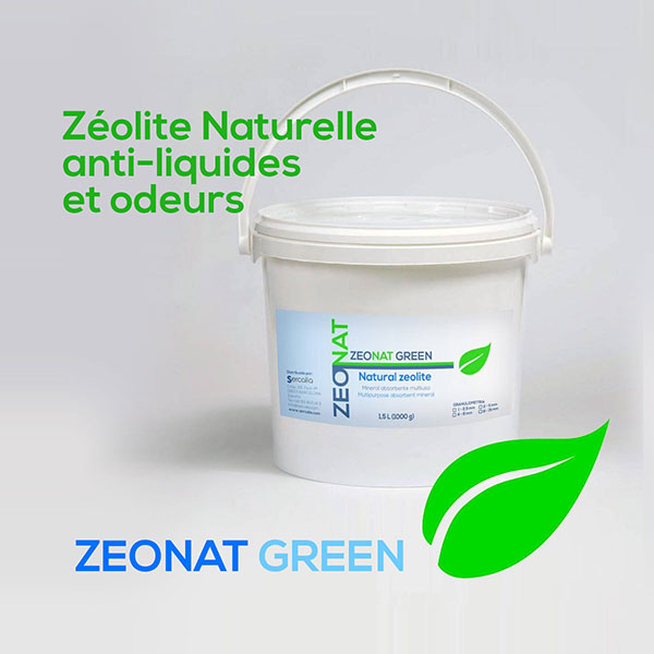 Zéolite Naturelle anti-liquides et odeurs ZEONAT GREEN