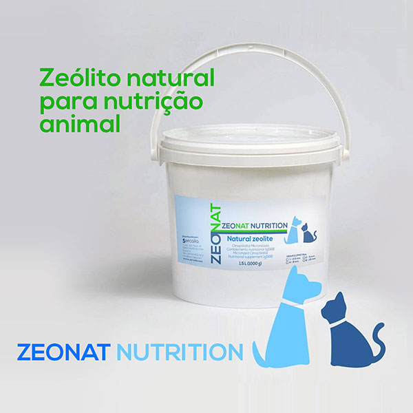 Zeólito. Zeólito natural para nutrição animal ZEONAT NUTRITION. Sercalia