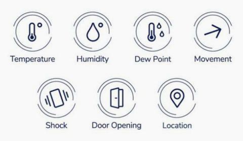 Most Data Logger .Temperature, humidity, des point, movement, shock, door opening and location control. Sercalia