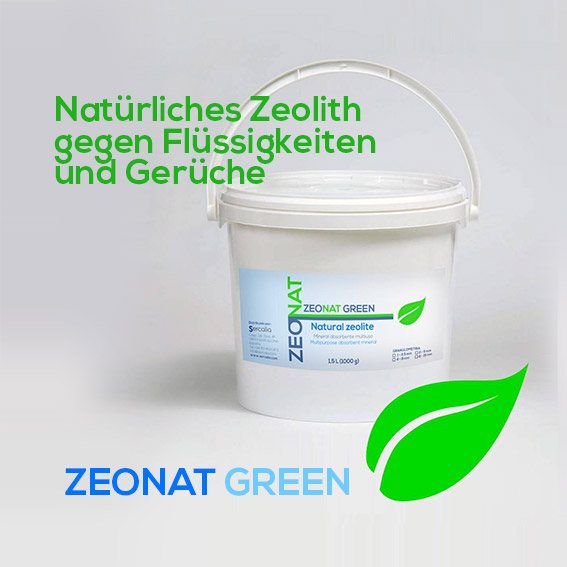 Natürliches Zeolith gegen Flüssigkeiten und Gerüche. ZEONAT GREEN. Online-Verkauf. Conservatis