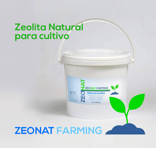 Zeolita natural. Zeonat Farming para cultivo. Sercalia