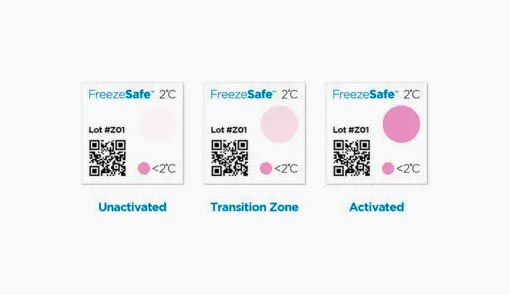 Temperature gauge. FreezeSafe. Temperature label. 0ªC - Sercalia